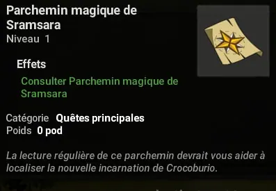 quête À la recherche de Crocoburio