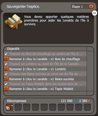 quête Sauvegarder l'espèce