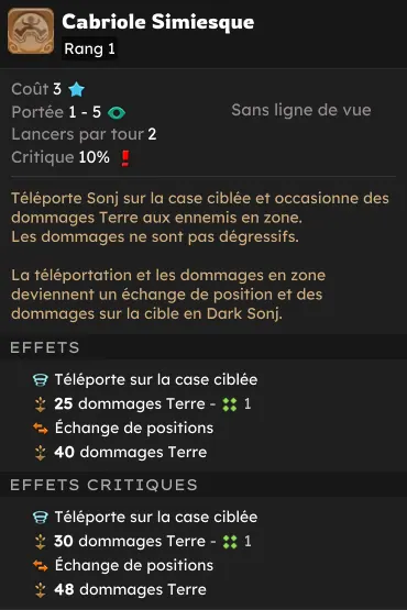 Épreuve de Songe sinjsonj