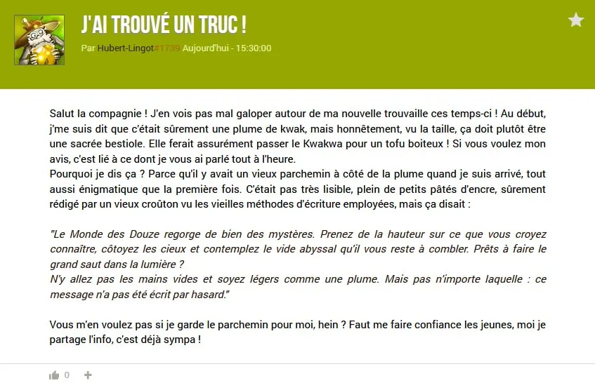 Les Auspices d'Aerafal dofus
