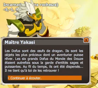 À la recherche des Dofus quete dofus
