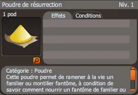 poudre de résurrection dofus