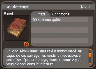livre détrempé