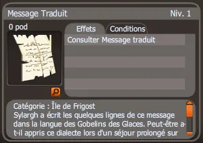 message traduit dofus