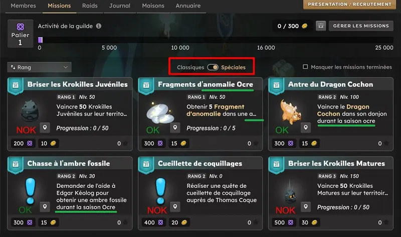 Saison Ocre dofus