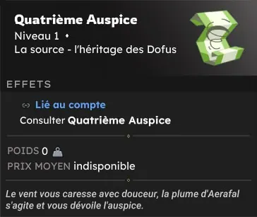 Les Auspices d'Aerafal dofus