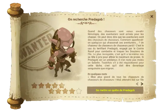 Avis de recherche Predagob