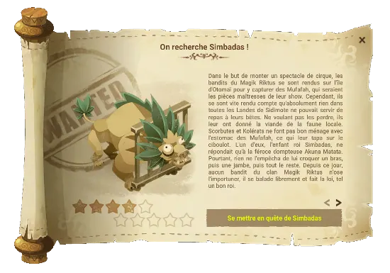 Avis de recherche Simbadas
