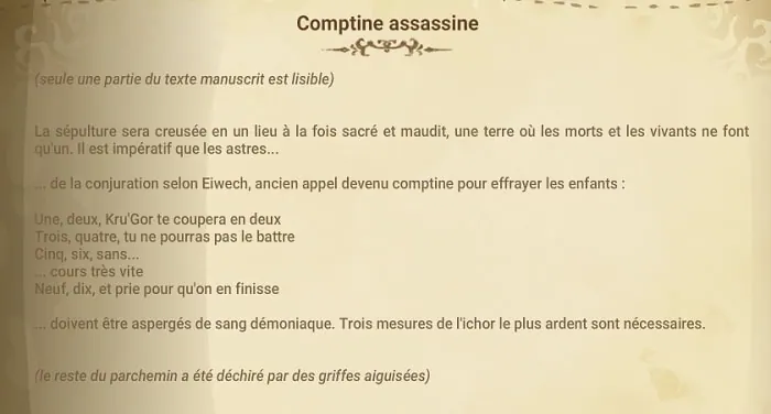 quête Le cauchemar du chemin de l'orme