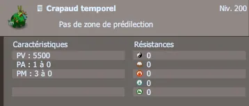crapaud temporel