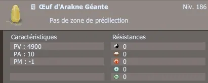 oeuf d'arakne géante