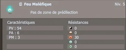 Feu malèfique dofus