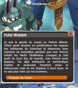 quête Viande fraîche dofus