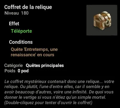 quête Entretemps une renaissance
