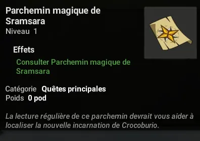 quête À la recherche de Crocoburio