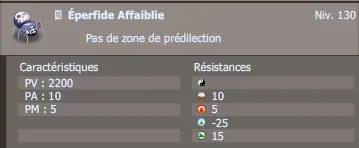 éperfide affaiblie