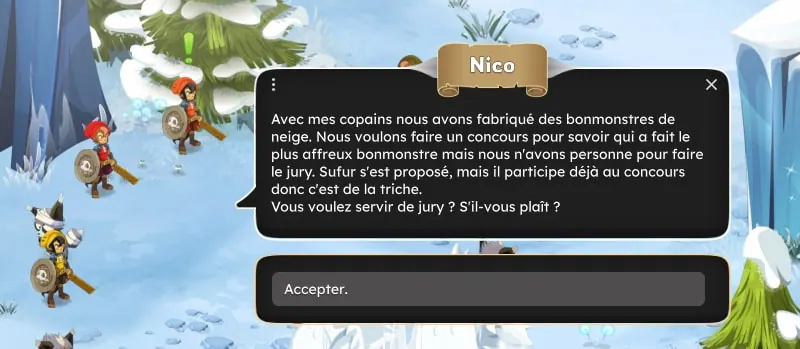 quête Bonmonstres de neige