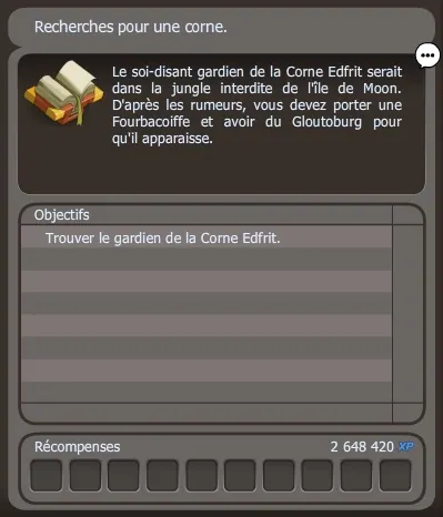 quête Enquête à Moon dofus