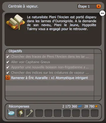 quête Chauffage à moindre frais dofus