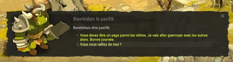 quête Bworkidais le paxifik dofus