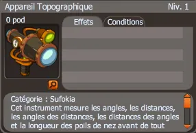 appareil topographique dofus