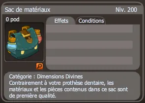 sac dde matériaux
