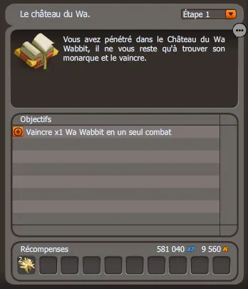 quête Le château du Wa