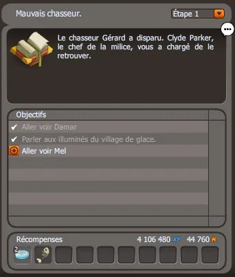 Quête les chasseurs dofus