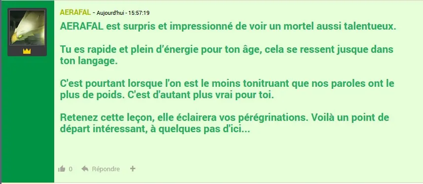 Les Auspices d'Aerafal dofus