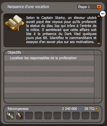 Naissance d'une vocation dofus