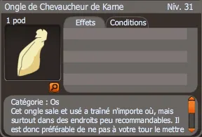 ongle de chevaucheur de karne laby DV