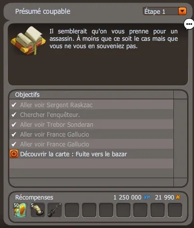 Présumé coupable dofus