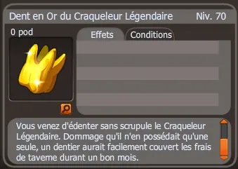 dent en or du craqueleur légendaire