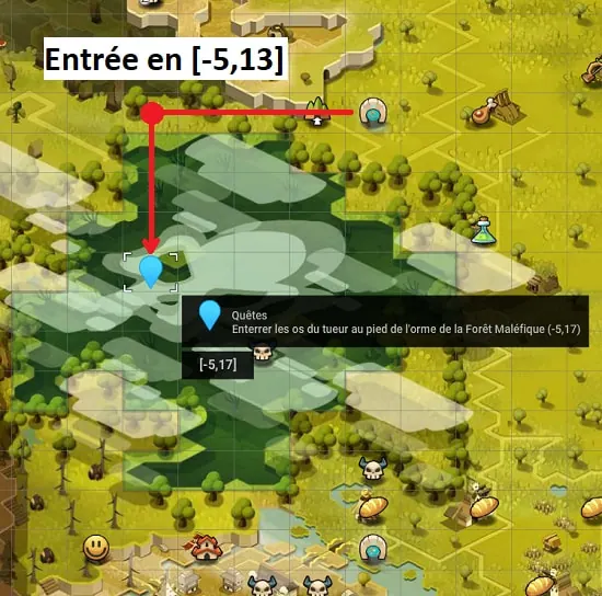 quête Le cauchemar du chemin de l'orme dofus