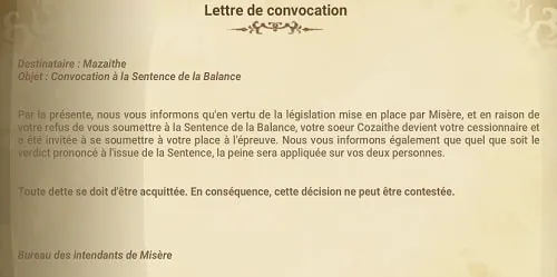 quête Avis de tempête