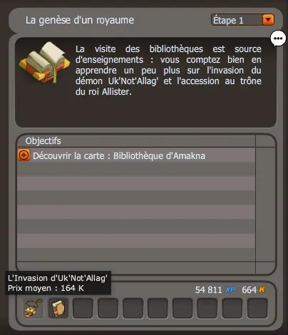 quete La genèse d'un royaume dofus