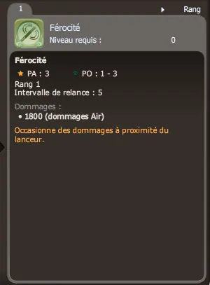 férocité dofus