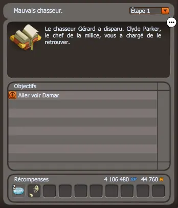 Quête les chasseurs dofus