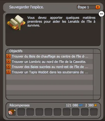 quête Sauvegarder l'espèce