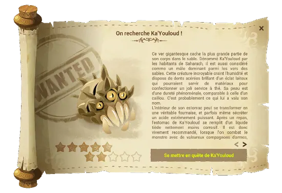 quête On recherche Ka'Youloud