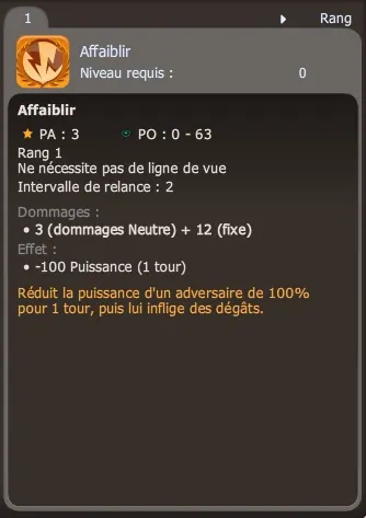 affaiblir