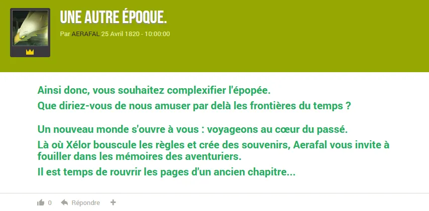 Les Auspices d'Aerafal dofus