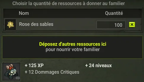 Nourrir un familier dofus