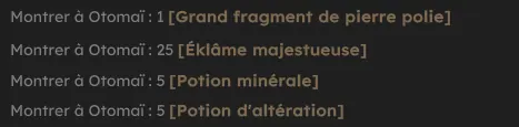 quête La dernière pierre