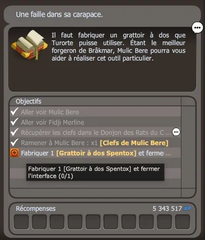 Une faille dans sa carapace