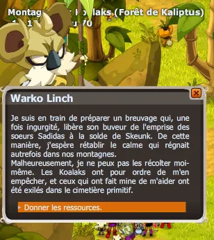 quete Le cimetiere primitif dofus