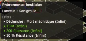 phéromones bestiales dofus kanigroula