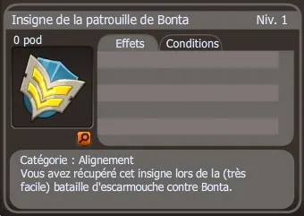 insigne de la patrouille de bonta
