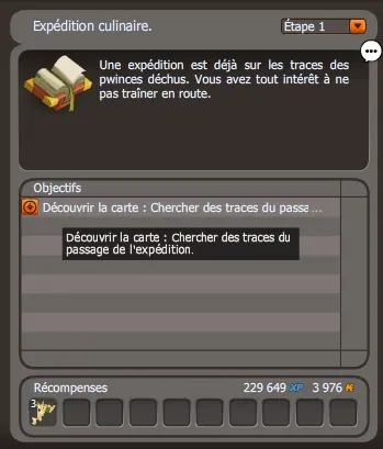 quête Expédition culinaire