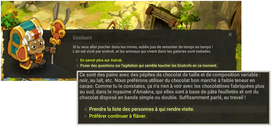 quête La fête de la chocopépite dofus